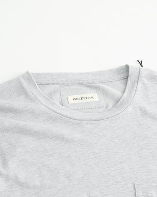 Phil Petter Long Sleeve Chest Pocket Linen Shirt Grey  1