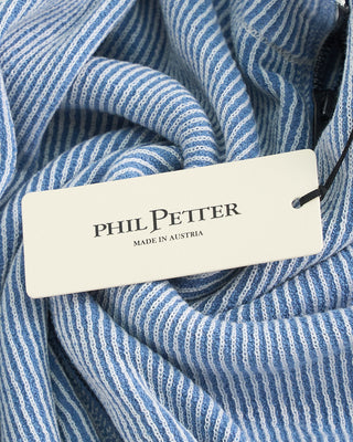 Phil Petter Ribbed Full Zip Lightweight Cardigan Blue  5