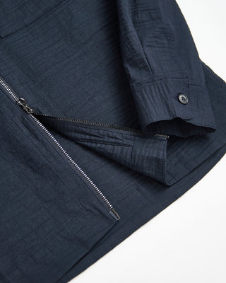 Phil Petter Japanese Fabric Full Zip Overshirt Navy 0 2