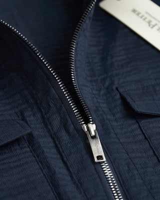 Phil Petter Japanese Fabric Full Zip Overshirt Navy 0 4