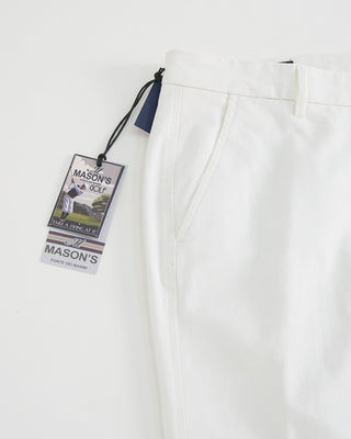 Masons Torino Jersey Signature Twill Stretch Casual Pants White 1 3