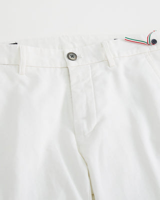 Masons Torino Jersey Signature Twill Stretch Casual Pants White 1 4