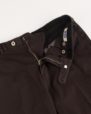 GTA Moda Cotton Flax Stretch Chinos Brown 4 1330