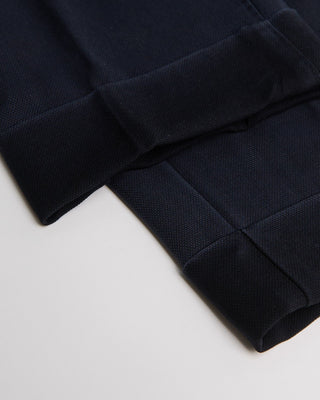 Berwich Midnight Navy Chaia Relaxed Fit Frosted Wool Trousers Navy 9