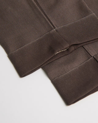 Berwich Dark Walnut Chaia Relaxed Fit Frosted Wool Trousers Walnut 2