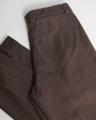 Berwich Dark Walnut Chaia Relaxed Fit Frosted Wool Trousers Walnut 3