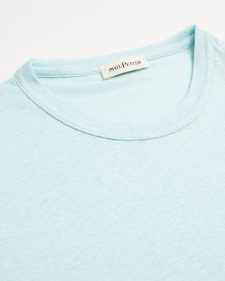 Phil Petter 100% Linen Crewneck T Shirt Seafoam 4 109