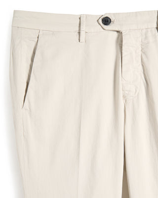 Masons Cotton  Silk Stretch Luxe Chino Pant Off White 2 10421