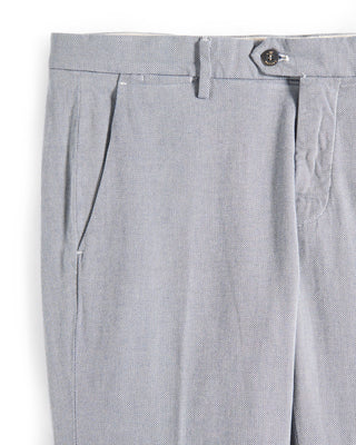 Masons Cotton Stretch Basketweave Print Pant Light Blue 2 9404