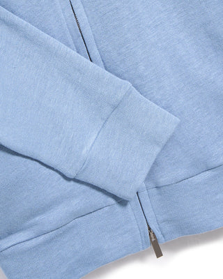 Stefan Brandt Jonathan Linen Jersey Zip Luxury Hoodie Light Blue 12 6446