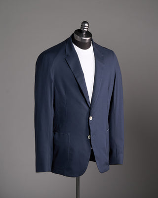 Stefan Brandt Luxury Cotton Stretch Sweater Blazer Navy 3 6545