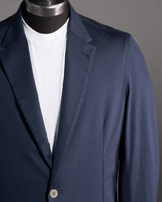 Stefan Brandt Luxury Cotton Stretch Sweater Blazer Navy 4 6549