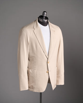 Stefan Brandt Luxury Cotton Stretch Sweater Blazer Tan 1 6538