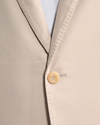 Stefan Brandt Luxury Cotton Stretch Sweater Blazer Tan 3 6541