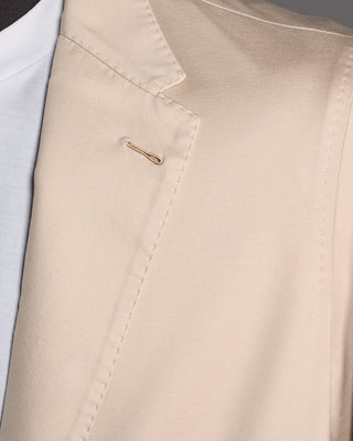 Stefan Brandt Luxury Cotton Stretch Sweater Blazer Tan 4 6540