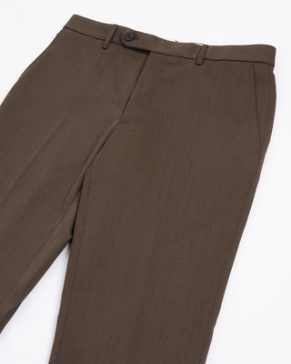 GTA Moda Easy Care Tech Wool Twill Regular Fit Dress Pants Taupe 135