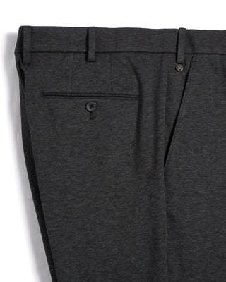GTA Moda Technical Cotton Jersey Stretch Tailored Trousers Charcoal 1402