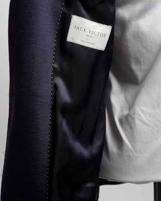 Jack Victor Navy Blue Knit Stretch Hartford Fit Suit Navy  4
