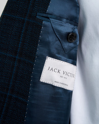  265N1140R Jack Victor Blue Windowpane Comfortwear Hampton Fit Sport Jacket Blue  6