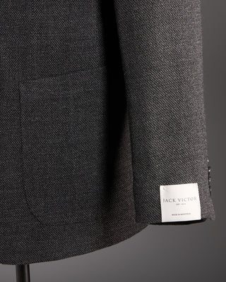 Jack Victor Charcoal Wool Stretch Pique Hampton Blazer Charcoal 5 6499