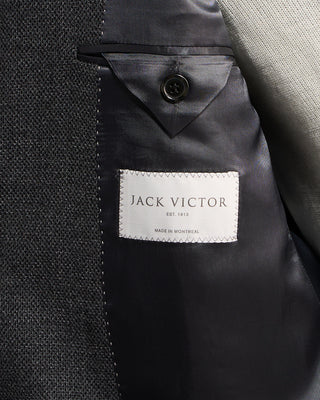 Jack Victor Charcoal Wool Stretch Pique Hampton Blazer Charcoal 8 6496