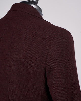 Jack Victor Burgundy Melange Wool Stretch Pique Hampton Sport Jacket Burgundy 11 2263