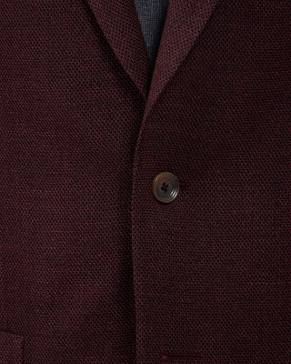 Jack Victor Burgundy Melange Wool Stretch Pique Hampton Sport Jacket Burgundy 7 2261