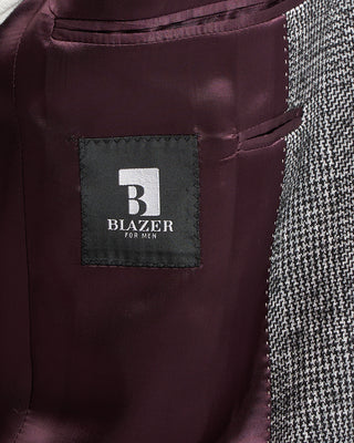 Jack Victor Black  White Prince Of Wales Wool Viscose Stretch Hampton Sport Jacket Black  White 16 5290