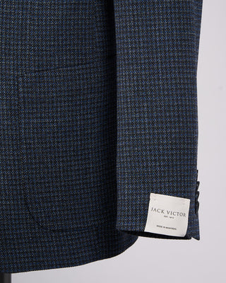 Jack Victor Black  White Prince Of Wales Wool Viscose Stretch Hampton Sport Jacket Black  White 5 2243