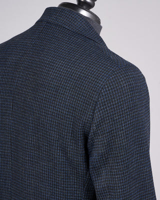 Jack Victor Black  White Prince Of Wales Wool Viscose Stretch Hampton Sport Jacket Black  White 7 2247