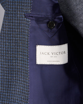 Jack Victor Black  White Prince Of Wales Wool Viscose Stretch Hampton Sport Jacket Black  White 8 2249