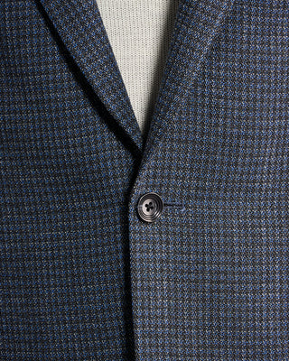 Jack Victor Indigo  Grey Neat Comfort Wool Stretch Hampton Sport Jacket Indigo 2 6527