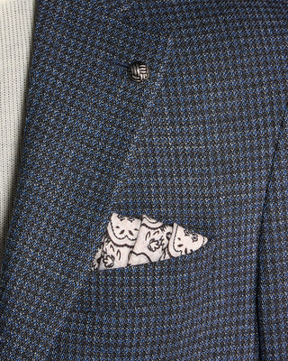 Jack Victor Indigo  Grey Neat Comfort Wool Stretch Hampton Sport Jacket Indigo 3 6526