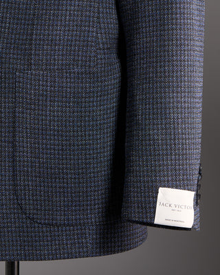 Jack Victor Indigo  Grey Neat Comfort Wool Stretch Hampton Sport Jacket Indigo 4 6525