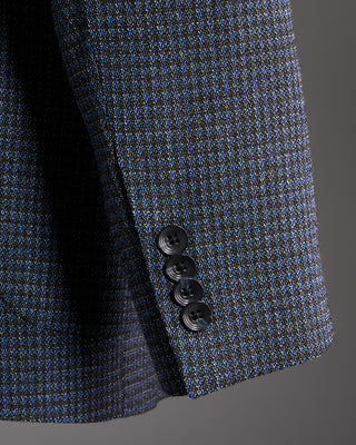 Jack Victor Indigo  Grey Neat Comfort Wool Stretch Hampton Sport Jacket Indigo 5 6520