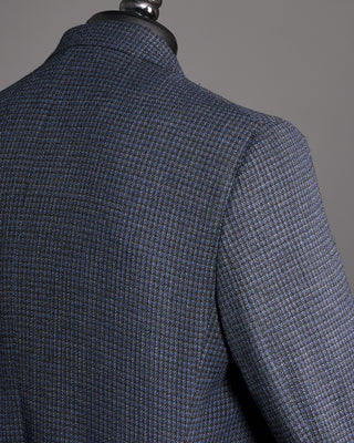 Jack Victor Indigo  Grey Neat Comfort Wool Stretch Hampton Sport Jacket Indigo 6 6522