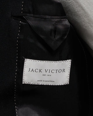 Jack Victor Black Hopsack Comfortwear Hampton Fit Blazer Black 6339