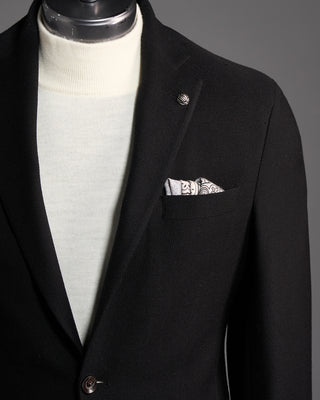 Jack Victor Black Hopsack Comfortwear Hampton Fit Blazer Black 6 6337