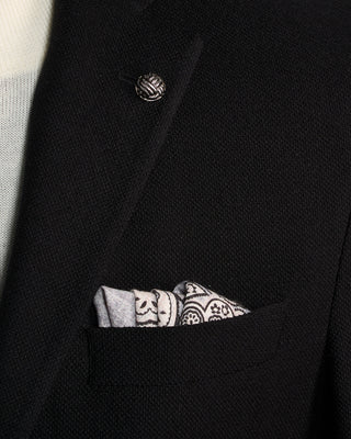 Jack Victor Black Hopsack Comfortwear Hampton Fit Blazer Black 8 6335