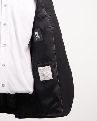 Jack Victor Black Hopsack Comfortwear Hampton Fit Blazer Black  4