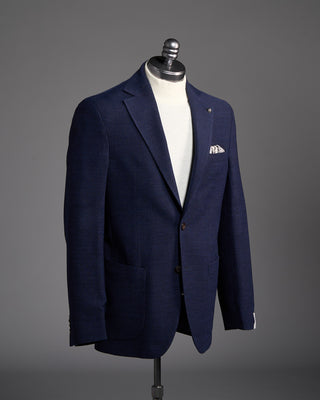 Jack Victor Navy Hopsack Comfortwear Hampton Fit Blazer Navy 6283