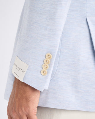 Jack Victor Loro Piana Capolavoro Knit Jersey Soft Jacket Light Blue 7 10876