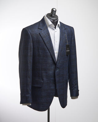 Coppley Navy  Brown Boucle Check Sport Jacket Blue 
