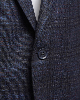 Coppley Navy  Brown Boucle Check Sport Jacket Blue  4
