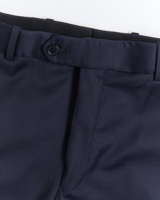 Coppley Tone On Tone Jacquard Check Super 110s Stretch Gibson Regular Fit Suit Midnight 2672 3