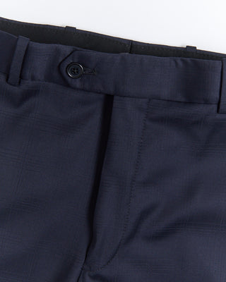 Coppley Tone On Tone Jacquard Check Super 110s Stretch Gibson Regular Fit Suit Midnight  3