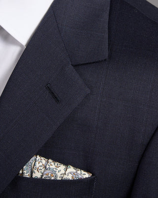 Coppley Super 110s Wool Tonal Navy Birdseye Windowpane Suit Navy 2 2650