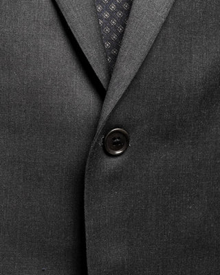 Coppley Solid Charcoal Super 100s Twill All Season Suit Charcoal  4