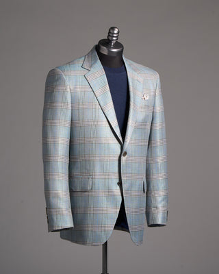 Coppley Bamboo Viscose Check Sports Jacket Teal 7735
