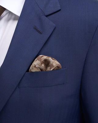Coppley Angelico Platinum140stonal Herringbone Suit Cobalt Blue 20 11277